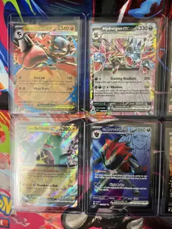 Pokemon EX card lot - 14 cards - Mega Lucario, Hydreigon, Zoroark, Salamence - Image 1