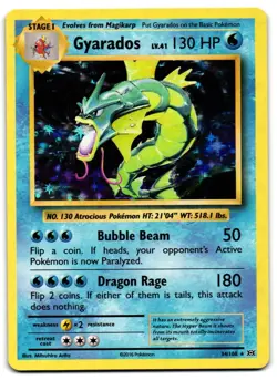 Gyarados 34/108 - Evolutions Rare Pokemon TCG Holo - LP Card - Image 1