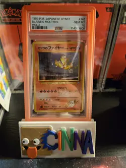 1999 Pokemon JPN Gym 2 #146 Blaine's Moltres-Holo Card PSA 10 (with guard) - Image 1
