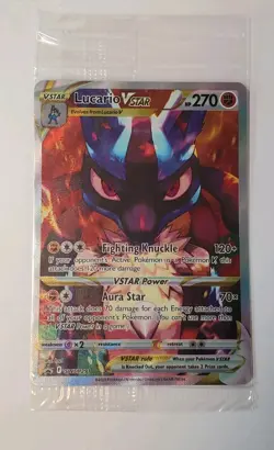 HOLOGRAPHIC FULL ART Lucario VSTAR SWSH291 SWSH Sword Shield Promo Card SEALED - Image 1