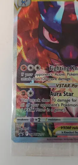 HOLOGRAPHIC FULL ART Lucario VSTAR SWSH291 SWSH Sword Shield Promo Card SEALED - Image 5