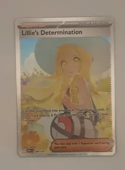 Pokemon TCG Lillie's Determination Trainer Rare Card 184/132 Mega Evolution Set - Image 3