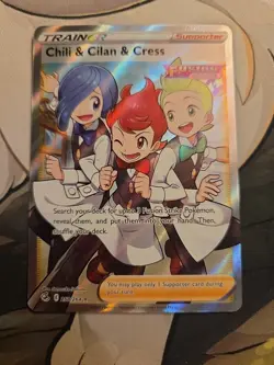 Pokemon! Chili & Cilan & Cress - Full Art Ultra Rare - Fusion Strike -258/264-NM - Image 1
