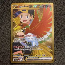 Pokemon TCG: Ethans Ho-oh EX 239/182 Destined Rivals Full Art Hyper Rare Gold - Image 1