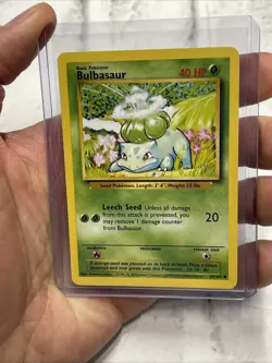 Pokemon Bulbasaur 44/102 Base Set Unlimited NM/MT Common Vintage Vtg Pokemon TCG - Image 1