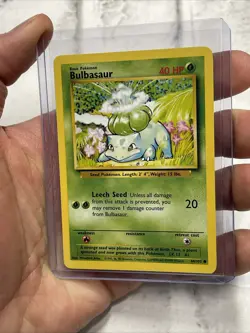 Pokemon Bulbasaur 44/102 Base Set Unlimited NM/MT Common Vintage Vtg Pokemon TCG - Image 2