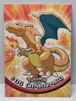 (1) Topps Pokemon #06 Charizard Non-Holo Series 1 BLUE Logo - NM - US Seller - Image 1