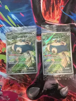 QTY: 2 Pokemon Snorlax 051 Sv: Scarlet & Violet 151 Black Star Promo Holo Sealed - Image 1