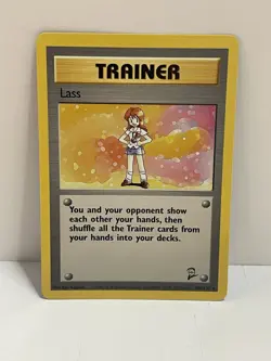 Pokemon WOTC TCG VTG Lass 104/130 Base Set 2 Regular LP - Image 1