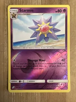 Starmie - 65/181 - Rare - Reverse Holo NM, English Pokemon Sun & Moon - Team Up - Image 1
