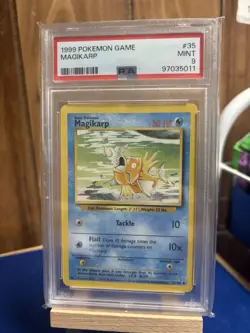 Pokemon TCG Magikarp Base Set 35/102 PSA 9 , 1999-2000 Wizards Edition - Image 1