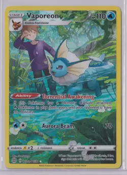 2022 Sword & Shield Series - Brilliant Stars - Trainer Gallery Vaporeon Rare - Image 1