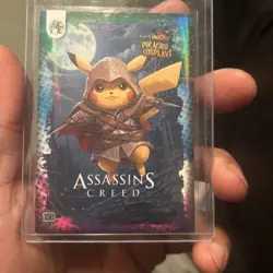 Assassins Creed (Pikachu) #100 - Galaxy Holo - Electric Pikachu Cosplay Pokemon - Image 1