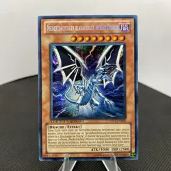 Yugioh Niedertrachtiger blauaugiger weisser Drache YMP1-DE002 Secret Rare NM - Image 1