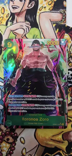 One Piece Wings of the Captain Roronoa Zoro OP06-118 Secret Rare SEC Alt Art - Image 1