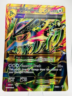 M Rayquaza EX Jumbo Card (Holo Shiny Full Art) 98/98 XY-Ancient Origins - Image 1