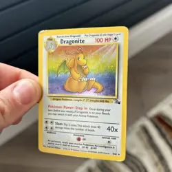 Pokemon TCG Dragonite Holo Card 4/62 Fossil Rare 1999 - Image 3