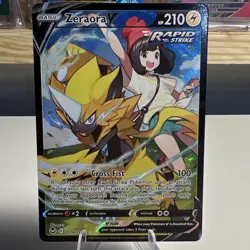 Pokemon Zeraora V TG16/TG30 Silver Tempest Ultra Rare Rapid Strike Full Art Holo - Image 1