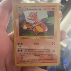 POKEMON CHARMELEON 24/102 SHADOWLESS BASE SET MP - Image 1