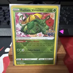 Radiant Venusaur 004/078 - Pokemon GO Holo - PTCG - Image 1