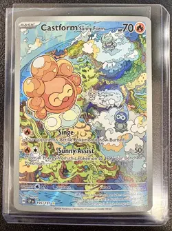 Castform Sunny Form 195/191 Surgung Sparks Illustration Rare Pokemon TCG NM - Image 1