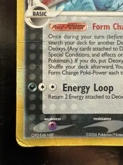 Pokemon Deoxys (Delta Species - Attack Forme) 3/110 Holon Phantoms Holo (HP/DMG) - Image 4