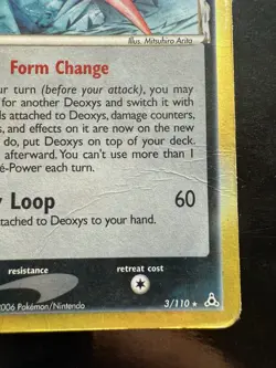 Pokemon Deoxys (Delta Species - Attack Forme) 3/110 Holon Phantoms Holo (HP/DMG) - Image 5