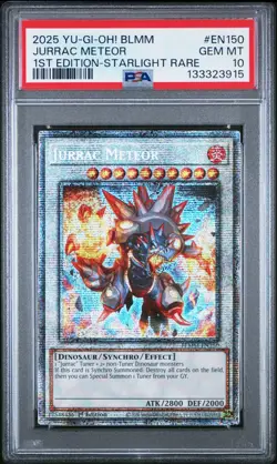 Yu-Gi-Oh! Jurrac Meteor BLMM-EN150 Starlight Rare 1st Ed - PSA 10 - Image 1