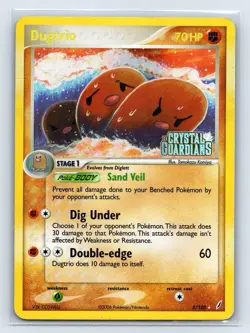 Pokemon TCG English Card ex Crystal Guardians Dugtrio 5/100 Reverse Holo Stamped - Image 1