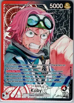 Koby (Alt Art) OP11-001 English A Fist of Divine Speed - One Piece Card - NM - Image 1