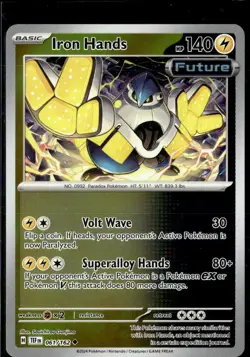 Pokemon Iron Hands 061/162 Temporal Forces Reverse Holo Uncommon 2 Card Lot - Image 1