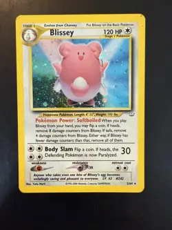 Pokemon Blissey Holo Rare 2/64 Pokemon Neo Revelation Vintage LP/NM Card WOTC - Image 1