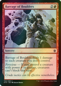 MTG Barrage of Boulders Foil ** Khans of Tarkir ** English (NM) - Image 1