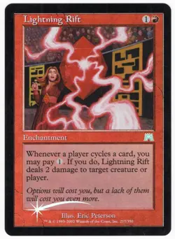 Lightning Rift 2002 Onslaught FOIL Red Uncommon Enchantment MTG NM AZ1 - Image 1