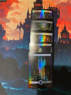 MTG Streets of New Capenna Lot of 31 Full Art Foil Lands - Image 1