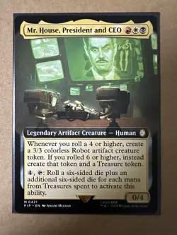 Mr. House, President and CEO EXTENDED MYTHIC Fallout PIP MTG Magic Gathering NEW - Image 1