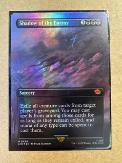 Shadow of the Enemy BORDERLESS FOIL MYTHIC Lord of the Rings LTR MTG Magic - Image 1
