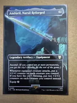 Anduril, Narsil Reforged BORDERLESS RARE Lord of the Rings LTR MTG Magic NEW - Image 1