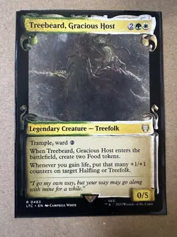Treebeard, Gracious Host SCROLL RARE Lord of the Rings LTR MTG Magic Gathering - Image 1