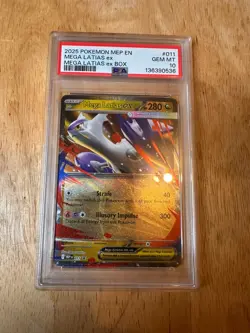 2025 POKEMON MEP EN-ME BLACK STAR PROMO MEGA LATIAS EX BOX MEGA LATIAS EX PSA 10 - Image 1