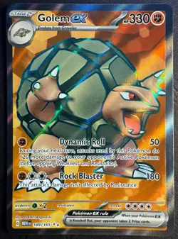 Golem EX 189/165 Full Art Ultra Rare Pokemon Scarlet & Violet 151 Near Mint - Image 1