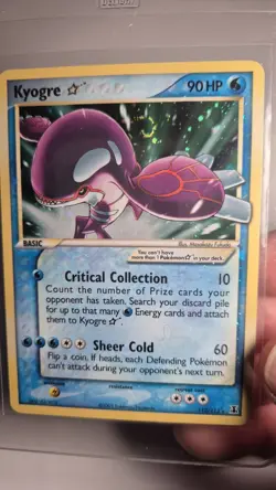 Pokemon TCG Kyogre Gold Star 112/113 EX Delta Species Holo Rare - Image 1