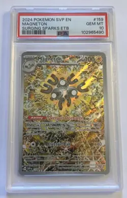 2024 POKEMON SVP EN-SV BLACK STAR PROMO #159 MAGNETON PSA 10 - Image 1
