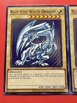 3x Blue-Eyes White Dragon | SDK Art | LDK2-ENK01 | NM | Common | YuGiOh! - Image 3
