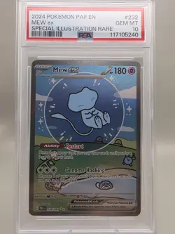 Pokemon Mew EX Bubble Mew PSA 10 Gem Mint 232/091 Sir SV Paldean Fates - Image 1