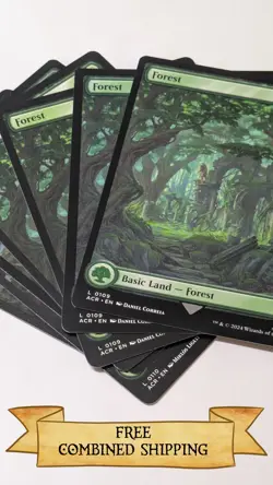 Magic The Gathering: 7x Assassin's Creed (ACR) Full Art Forest - Image 1