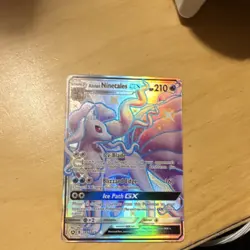 Pokemon Alolan Ninetales GX SV53/SV94 Hidden Fates Full Art Shiny Holo Rare - Image 1