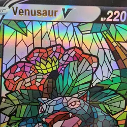 Pokemon Venusaur Stain Glass Holo With Texture Read Description - Image 3