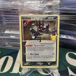 Pokemon TCG Greninja Gold Star (Swirl) Celebrations Sealed Black Star Promo - Image 1