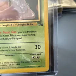 Pokemon TCG Muk 28/62 Fossil Card Regular Damaged - Image 4
